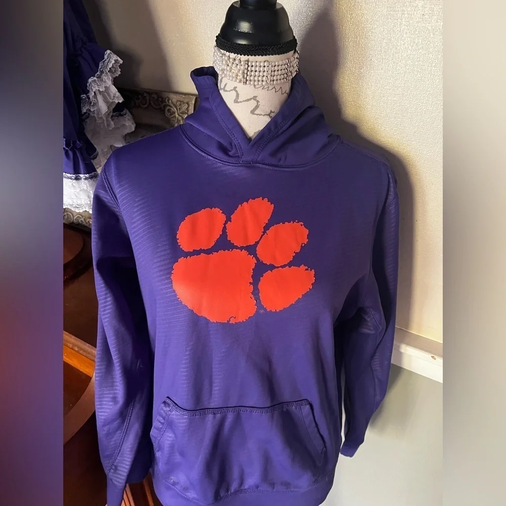💜 Nike Clemson Tigers Therma Fit Pullover Hoodie Size XL